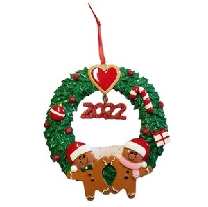 Wreath Gingerbread Cookies 2022- Heavy Resin Ornament *new